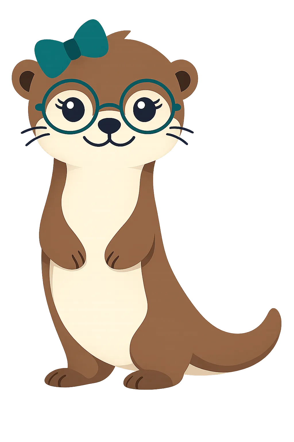 OtterPrompt mascot holding a notepad and pen