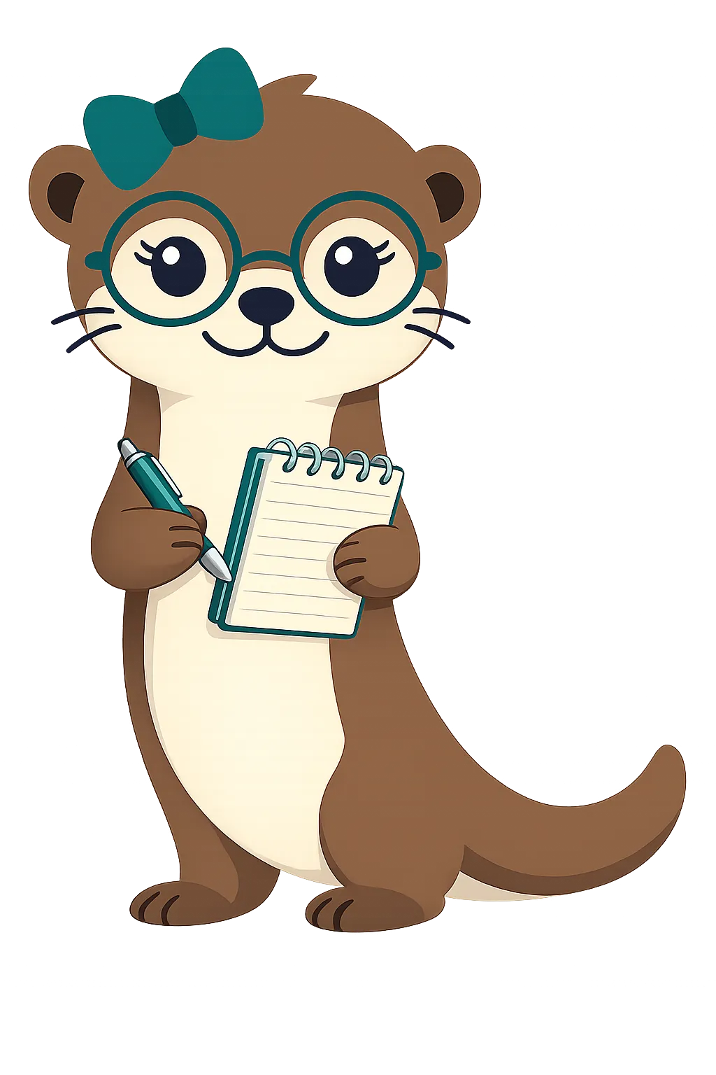 OtterPrompt mascot holding a notepad for workflow planning